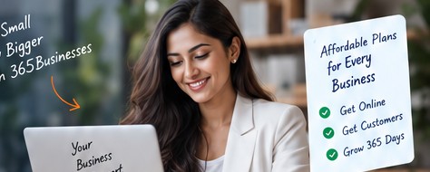 Business owner reviewing plans on laptop